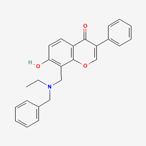 molecular formula C25H23NO3 B7745892 8-[[Benzyl(ethyl)amino]methyl]-7-hydroxy-3-phenylchromen-4-one 