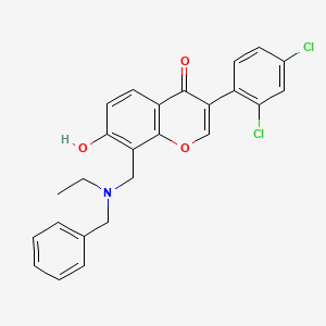 molecular formula C25H21Cl2NO3 B7745896 8-{[benzyl(ethyl)amino]methyl}-3-(2,4-dichlorophenyl)-7-hydroxy-4H-chromen-4-one 