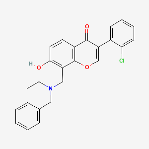 8-{[benzyl(ethyl)amino]methyl}-3-(2-chlorophenyl)-7-hydroxy-4H-chromen-4-one