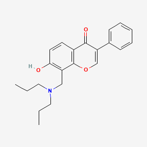 molecular formula C22H25NO3 B7745937 8-[(dipropylamino)methyl]-7-hydroxy-3-phenyl-4H-chromen-4-one 