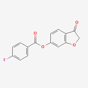 molecular formula C15H9FO4 B7745939 (3-Oxo-1-benzofuran-6-yl) 4-fluorobenzoate 