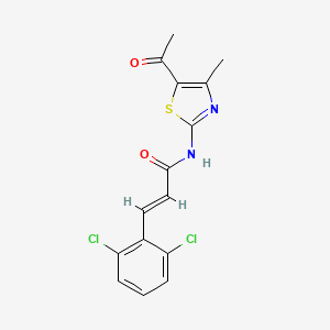 (E)-N-(5-acetyl-4-methylthiazol-2-yl)-3-(2,6-dichlorophenyl)acrylamide