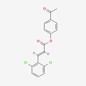 molecular formula C17H12Cl2O3 B7745962 (E)-4-acetylphenyl 3-(2,6-dichlorophenyl)acrylate 