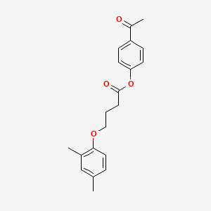 molecular formula C20H22O4 B7745971 4-Acetylphenyl 4-(2,4-dimethylphenoxy)butanoate 