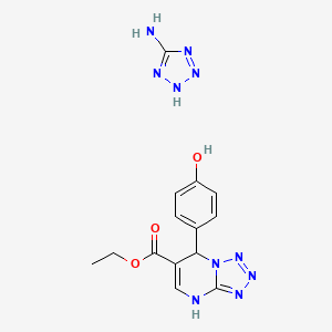 ethyl 7-(4-hydroxyphenyl)-4,7-dihydrotetrazolo[1,5-a]pyrimidine-6-carboxylate;2H-tetrazol-5-amine