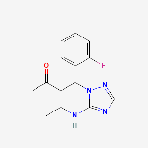 1-[7-(2-Fluorophenyl)-5-methyl-4,7-dihydro[1,2,4]triazolo[1,5-a]pyrimidin-6-yl]ethanone