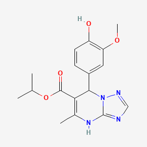 Isopropyl 7-(4-hydroxy-3-methoxyphenyl)-5-methyl-4,7-dihydro[1,2,4]triazolo[1,5-a]pyrimidine-6-carboxylate