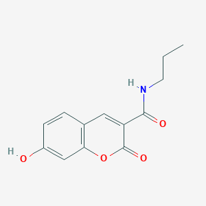 molecular formula C13H13NO4 B7746034 7-hydroxy-2-oxo-N-propyl-2H-chromene-3-carboxamide 