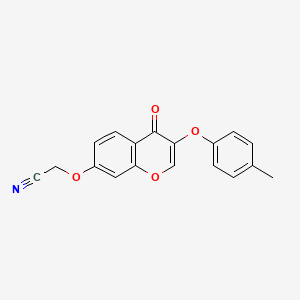 molecular formula C18H13NO4 B7746127 2-[3-(4-Methylphenoxy)-4-oxochromen-7-yl]oxyacetonitrile 