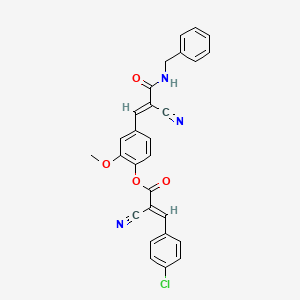 [4-[(E)-3-(benzylamino)-2-cyano-3-oxoprop-1-enyl]-2-methoxyphenyl] (E)-3-(4-chlorophenyl)-2-cyanoprop-2-enoate