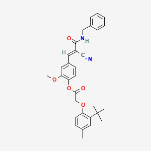 [4-[(E)-3-(benzylamino)-2-cyano-3-oxoprop-1-enyl]-2-methoxyphenyl] 2-(2-tert-butyl-4-methylphenoxy)acetate