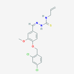 molecular formula C19H19Cl2N3O2S B7746311 1-[(Z)-[4-[(2,4-dichlorophenyl)methoxy]-3-methoxyphenyl]methylideneamino]-3-prop-2-enylthiourea 