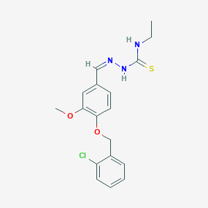 1-[(Z)-[4-[(2-chlorophenyl)methoxy]-3-methoxyphenyl]methylideneamino]-3-ethylthiourea