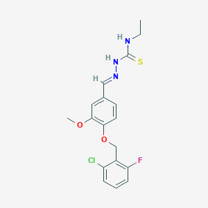 1-[(E)-[4-[(2-chloro-6-fluorophenyl)methoxy]-3-methoxyphenyl]methylideneamino]-3-ethylthiourea