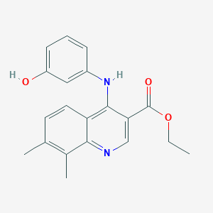 Ethyl 4-(3-hydroxyanilino)-7,8-dimethylquinoline-3-carboxylate