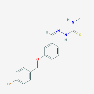 1-[(Z)-[3-[(4-bromophenyl)methoxy]phenyl]methylideneamino]-3-ethylthiourea