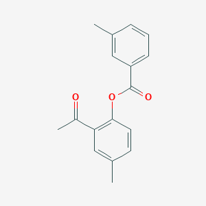 molecular formula C17H16O3 B7746469 (2-Acetyl-4-methylphenyl) 3-methylbenzoate 