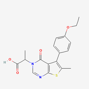 2-[5-(4-ethoxyphenyl)-6-methyl-4-oxothieno[2,3-d]pyrimidin-3(4H)-yl]propanoic acid