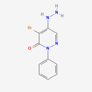 molecular formula C10H9BrN4O B7746557 4-Bromo-5-hydrazinyl-2-phenylpyridazin-3-one 