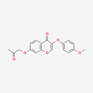 molecular formula C19H16O6 B7746574 3-(4-Methoxyphenoxy)-7-(2-oxopropoxy)chromen-4-one 