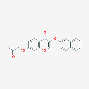 molecular formula C22H16O5 B7746576 3-(naphthalen-2-yloxy)-7-(2-oxopropoxy)-4H-chromen-4-one 