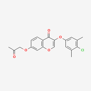 3-(4-chloro-3,5-dimethylphenoxy)-7-(2-oxopropoxy)-4H-chromen-4-one