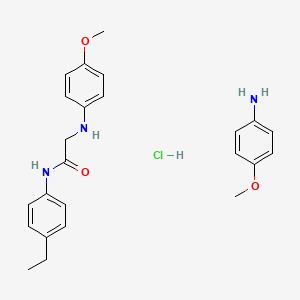 N-(4-ethylphenyl)-2-(4-methoxyanilino)acetamide;4-methoxyaniline;hydrochloride
