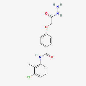 N-(3-chloro-2-methylphenyl)-4-(2-hydrazinyl-2-oxoethoxy)benzamide