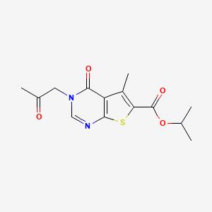 Isopropyl 5-methyl-4-oxo-3-(2-oxopropyl)-3,3-d]pyrim idine-6-carboxylate