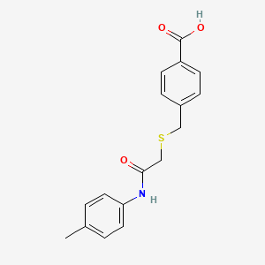 molecular formula C17H17NO3S B7746847 4-(((2-Oxo-2-(p-tolylamino)ethyl)thio)methyl)benzoic acid 