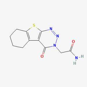 molecular formula C11H12N4O2S B7746853 2-(4-Oxo-5,6,7,8-tetrahydro-[1]benzothiolo[2,3-d]triazin-3-yl)acetamide 