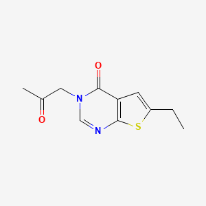 molecular formula C11H12N2O2S B7746855 6-Ethyl-3-(2-oxopropyl)thieno[2,3-d]pyrimidin-4-one 