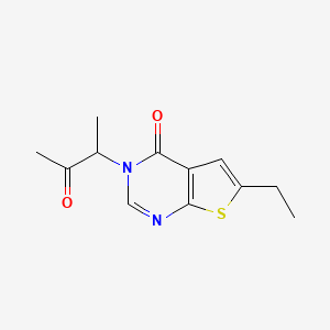 molecular formula C12H14N2O2S B7746858 6-ethyl-3-(3-oxobutan-2-yl)thieno[2,3-d]pyrimidin-4(3H)-one 