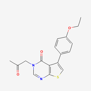 molecular formula C17H16N2O3S B7746864 5-(4-Ethoxyphenyl)-3-(2-oxopropyl)thieno[2,3-d]pyrimidin-4-one 