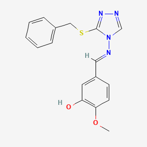 5-[(E)-(3-benzylsulfanyl-1,2,4-triazol-4-yl)iminomethyl]-2-methoxyphenol