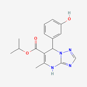 molecular formula C16H18N4O3 B7746897 Isopropyl 7-(3-hydroxyphenyl)-5-methyl-4,7-dihydro[1,2,4]triazolo[1,5-a]pyrimidine-6-carboxylate 