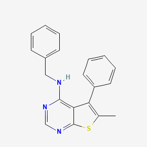 molecular formula C20H17N3S B7746930 N-benzyl-6-methyl-5-phenylthieno[2,3-d]pyrimidin-4-amine 