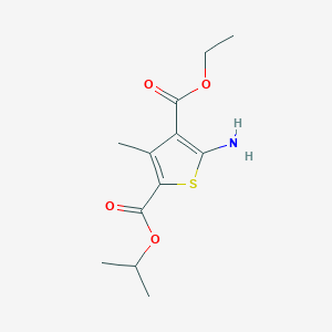 molecular formula C12H17NO4S B7746939 4-Ethyl 2-isopropyl 5-amino-3-methylthiophene-2,4-dicarboxylate 