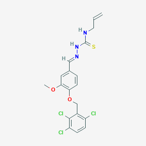 molecular formula C19H18Cl3N3O2S B7747059 1-[(E)-[3-methoxy-4-[(2,3,6-trichlorophenyl)methoxy]phenyl]methylideneamino]-3-prop-2-enylthiourea 