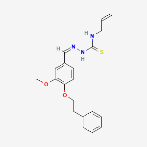 molecular formula C20H23N3O2S B7747096 (1Z,N'Z)-N-allyl-N'-(3-methoxy-4-phenethoxybenzylidene)carbamohydrazonothioic acid 