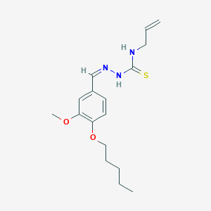 molecular formula C17H25N3O2S B7747107 1-[(Z)-(3-methoxy-4-pentoxyphenyl)methylideneamino]-3-prop-2-enylthiourea 