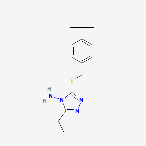 molecular formula C15H22N4S B7747210 3-{[(4-tert-butylphenyl)methyl]sulfanyl}-5-ethyl-4H-1,2,4-triazol-4-amine 