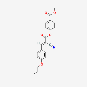 molecular formula C22H21NO5 B7747244 methyl 4-[(E)-3-(4-butoxyphenyl)-2-cyanoprop-2-enoyl]oxybenzoate 