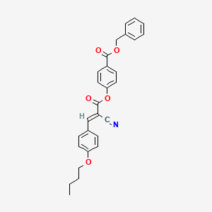 molecular formula C28H25NO5 B7747248 (E)-benzyl 4-((3-(4-butoxyphenyl)-2-cyanoacryloyl)oxy)benzoate 
