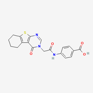 molecular formula C19H17N3O4S B7747273 4-[[2-(4-Oxo-5,6,7,8-tetrahydro-[1]benzothiolo[2,3-d]pyrimidin-3-yl)acetyl]amino]benzoic acid 