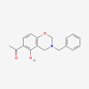 molecular formula C17H17NO3 B7747294 1-(3-benzyl-5-hydroxy-3,4-dihydro-2H-1,3-benzoxazin-6-yl)ethan-1-one 