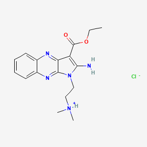 molecular formula C17H22ClN5O2 B7747364 2-(2-Amino-3-ethoxycarbonylpyrrolo[3,2-b]quinoxalin-1-yl)ethyl-dimethylazanium;chloride 