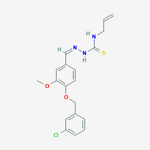 molecular formula C19H20ClN3O2S B7747494 1-[(Z)-[4-[(3-chlorophenyl)methoxy]-3-methoxyphenyl]methylideneamino]-3-prop-2-enylthiourea 