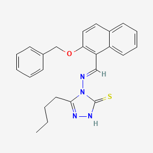 molecular formula C24H24N4OS B7747564 3-butyl-4-[(E)-(2-phenylmethoxynaphthalen-1-yl)methylideneamino]-1H-1,2,4-triazole-5-thione 