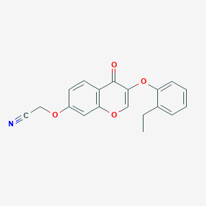 molecular formula C19H15NO4 B7747631 2-[3-(2-Ethylphenoxy)-4-oxochromen-7-yl]oxyacetonitrile 